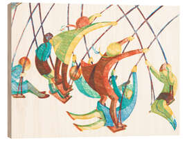 Tableau en bois Balançoires - Ethel Spowers