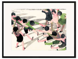 Inramat konsttryck Tug of war