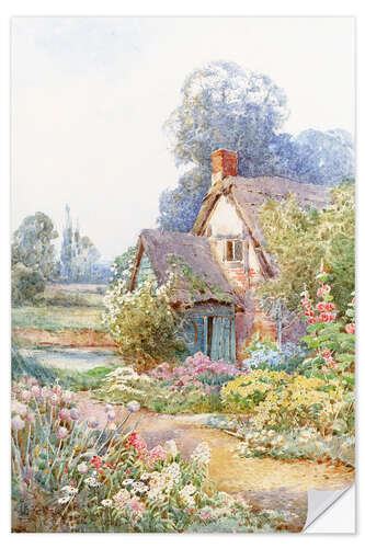 Muursticker A cottage garden