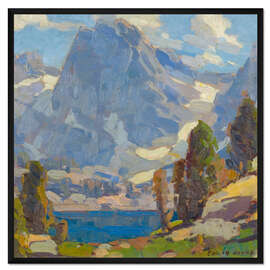 Gerahmter Kunstdruck Hohe Sierra, Bergszene