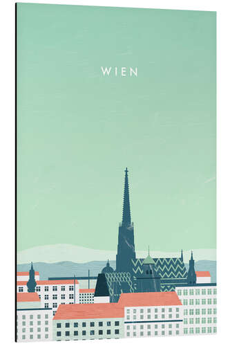 Aluminium print Vienna illustration