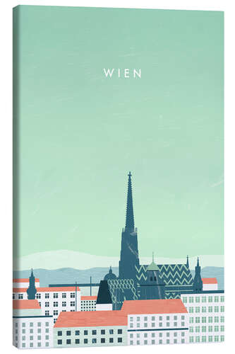 Leinwandbild Wien Illustration