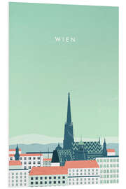 Foam board print Vienna illustration