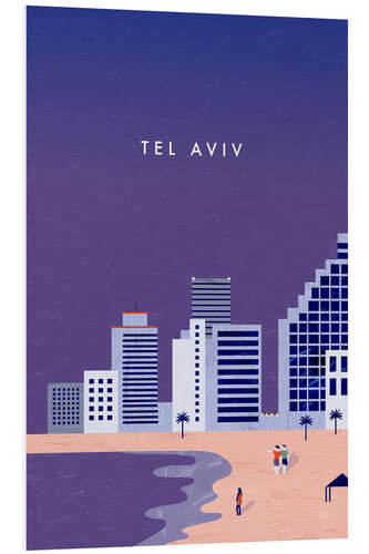 Foam board print TelAviv Illustration