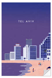 Sticker mural Illustration Tel Aviv