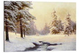 Tableau en aluminium Paysage d'hiver