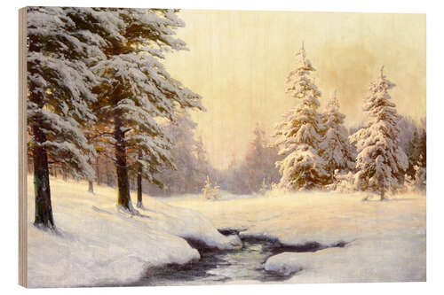 Quadro de madeira Winter landscape