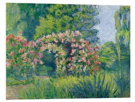 Foam board print The Monet Rose Garden