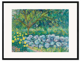 Framed art print Hydrangees, Monet's Garden