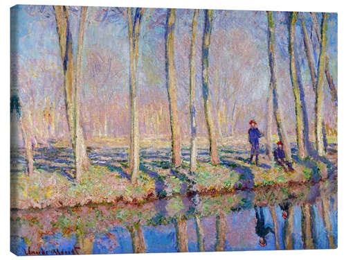 Leinwandbild Jean Pierre Hoschede und Michel Monet am Ufer der Epte