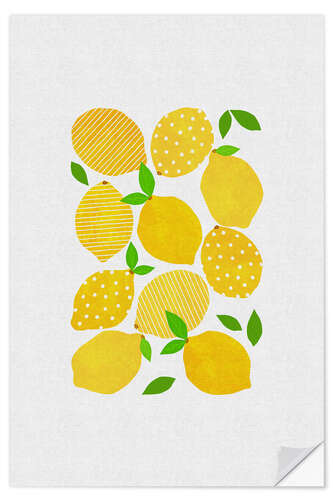 Sticker mural Citrons