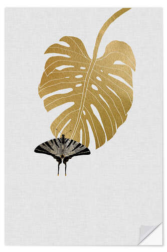 Wandsticker Schmetterling & Monstera