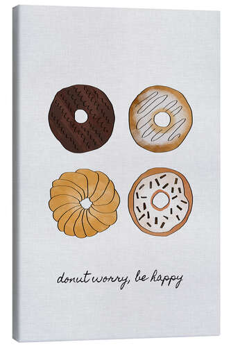 Canvas print Donut Worry Be Happy