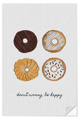 Wall sticker Donut Worry Be Happy