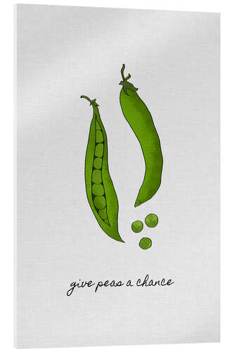 Acrylic print Give Peas A Chance