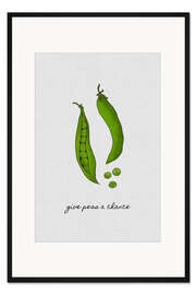 Gerahmter Kunstdruck Give peas a chance