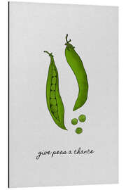 Magnettafel Give peas a chance