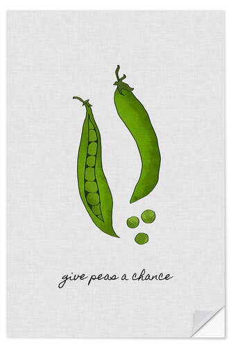 Sticker mural Give Peas A Chance