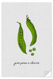 Wandsticker Give peas a chance