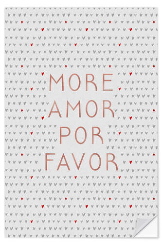 Selvklæbende plakat More Amor Por Favor II