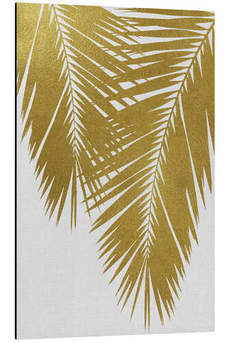 Aluminium print Palm Leaf Gold II