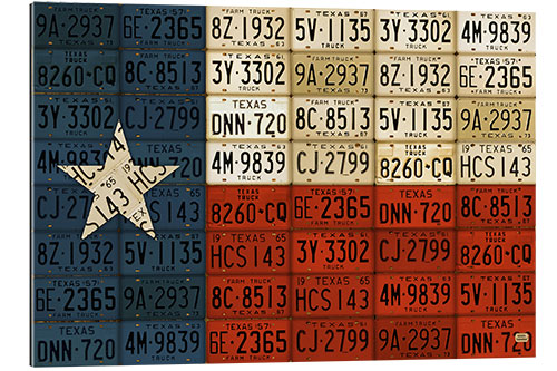 Gallery print Flag of Texas License Plate Art