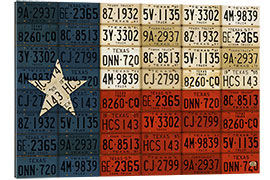 Gallery print Flag of Texas License Plate Art