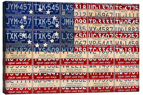 Tableau sur toile Drapeau Betsy Ross USA