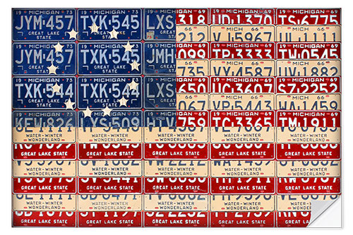 Wandsticker Betsy Ross Flagge USA