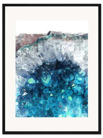 Gerahmter Kunstdruck Blauer Amethyst