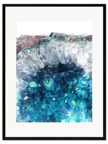 Impression artistique encadrée Améthyste bleue