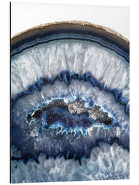 Aluminium print Agate ice blue