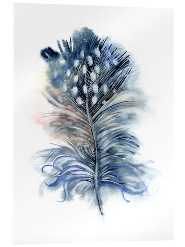 Stampa su vetro acrilico Feather blue