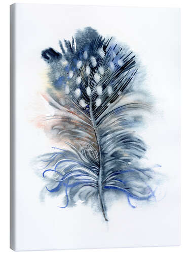 Canvas print Feather blue