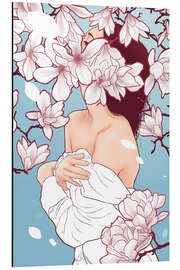 Aluminium print Magnolia love