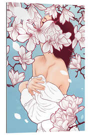 Tableau en plexi-alu Magnolia love