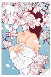 Wall sticker Magnolia love