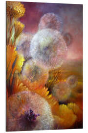 Aluminium print Dandelion and butterfly II