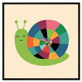 Gerahmter Kunstdruck Schneckenzeit