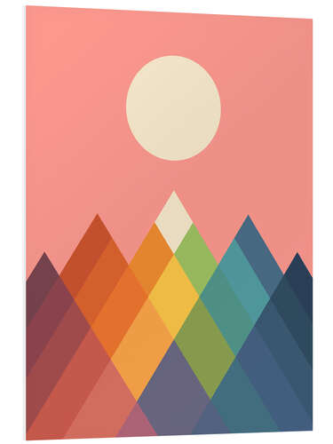 Stampa su PVC Montagne arcobaleno