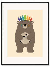 Gerahmter Kunstdruck Sei mutig