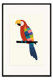 Gerahmter Kunstdruck Regenbogen-Papagei