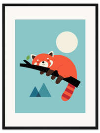 Gerahmter Kunstdruck Panda-Nickerchen