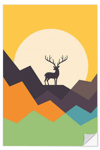Wandsticker Hirsch