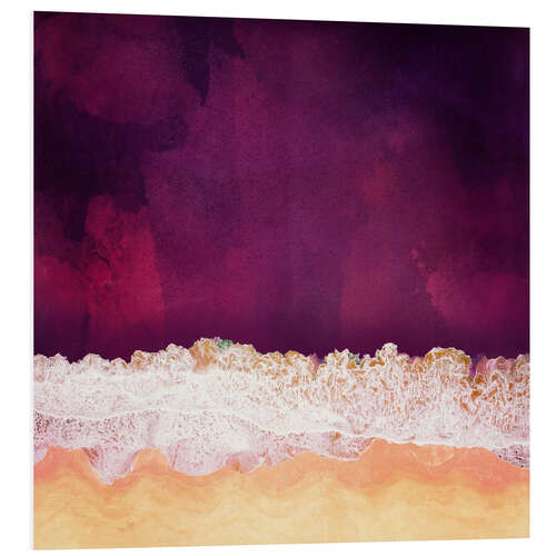 Foam board print Maroon Ocean