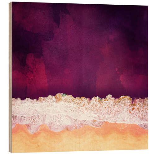 Cuadro de madera Oceano maroon