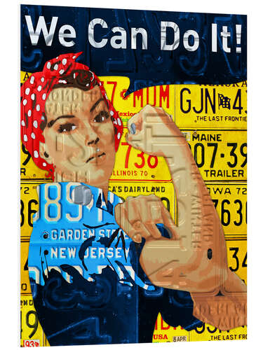 Hartschaumbild Rosie the Riveter Vintage