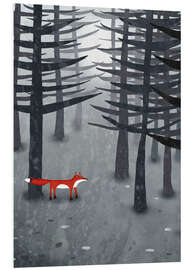 Hartschaumbild Der Fuchs und der Wald