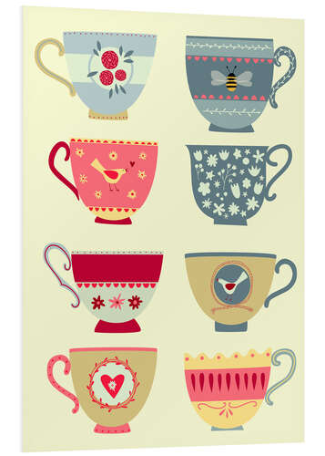 Foam board print Pretty teacups