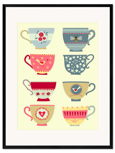 Framed art print Pretty teacups